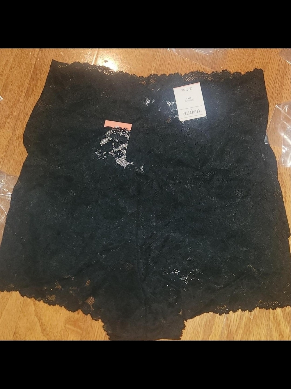 Auden Black Lace High-Waist Lace Boyshort